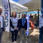 François TESSIER (président académique), Camille NIMPER (secrétaire adjointe 2nd degré), Alexandra PASCUAL-VIVET (section départementale Loiret-Ouest) et Damien AUBRIET (section départementale Loiret-Est) étaient présents pour l'accueil des stagiaires du 2nd degré à l'INSPÉ d'Orléans.