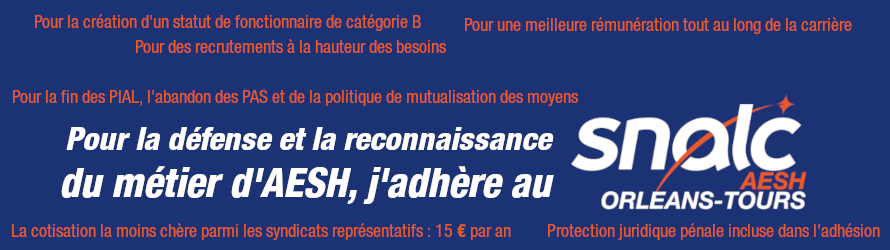 AESH : rejoignez le SNALC !