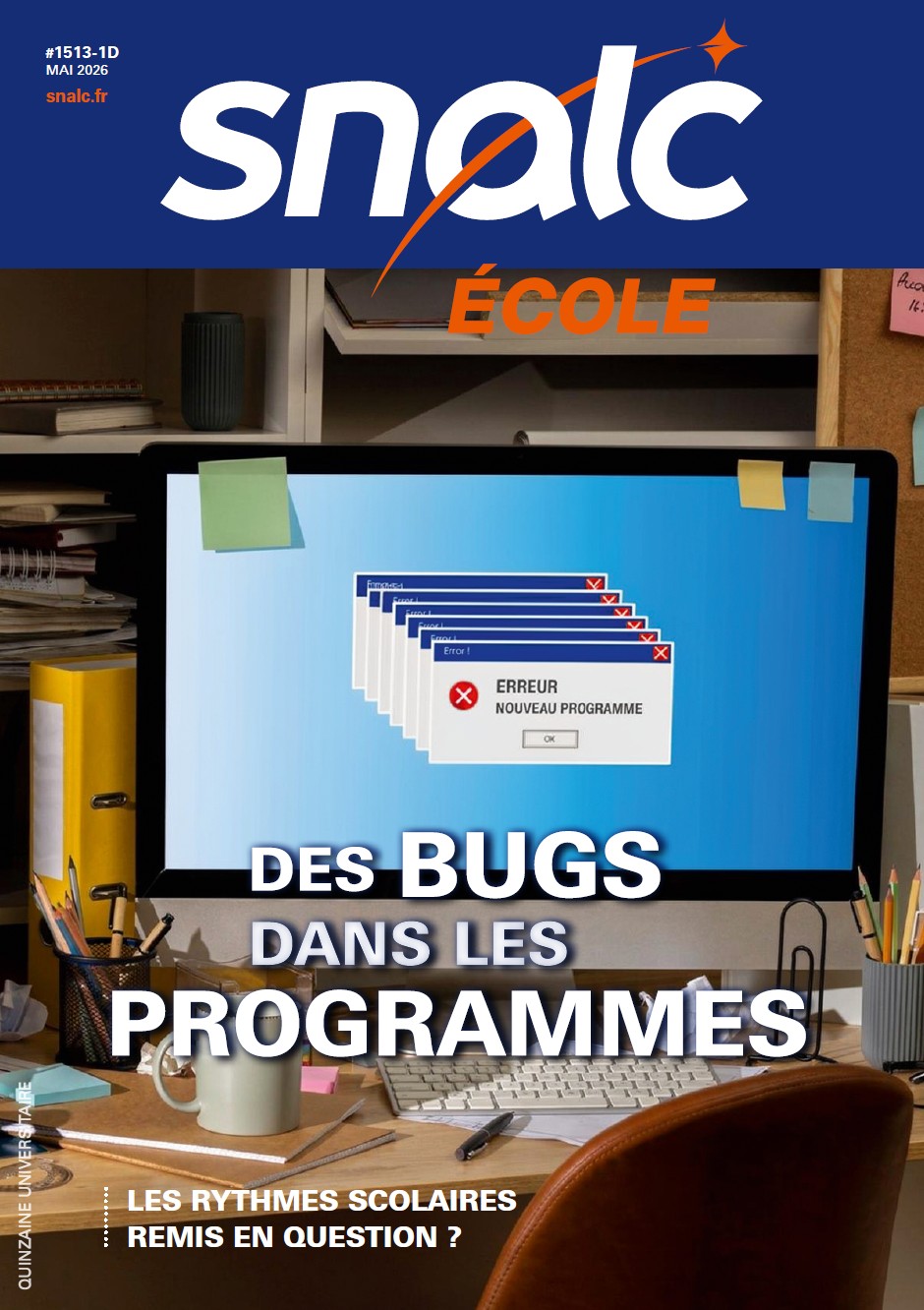 "Des bugs dans les programmes" (n°1513 École, mai 2026)