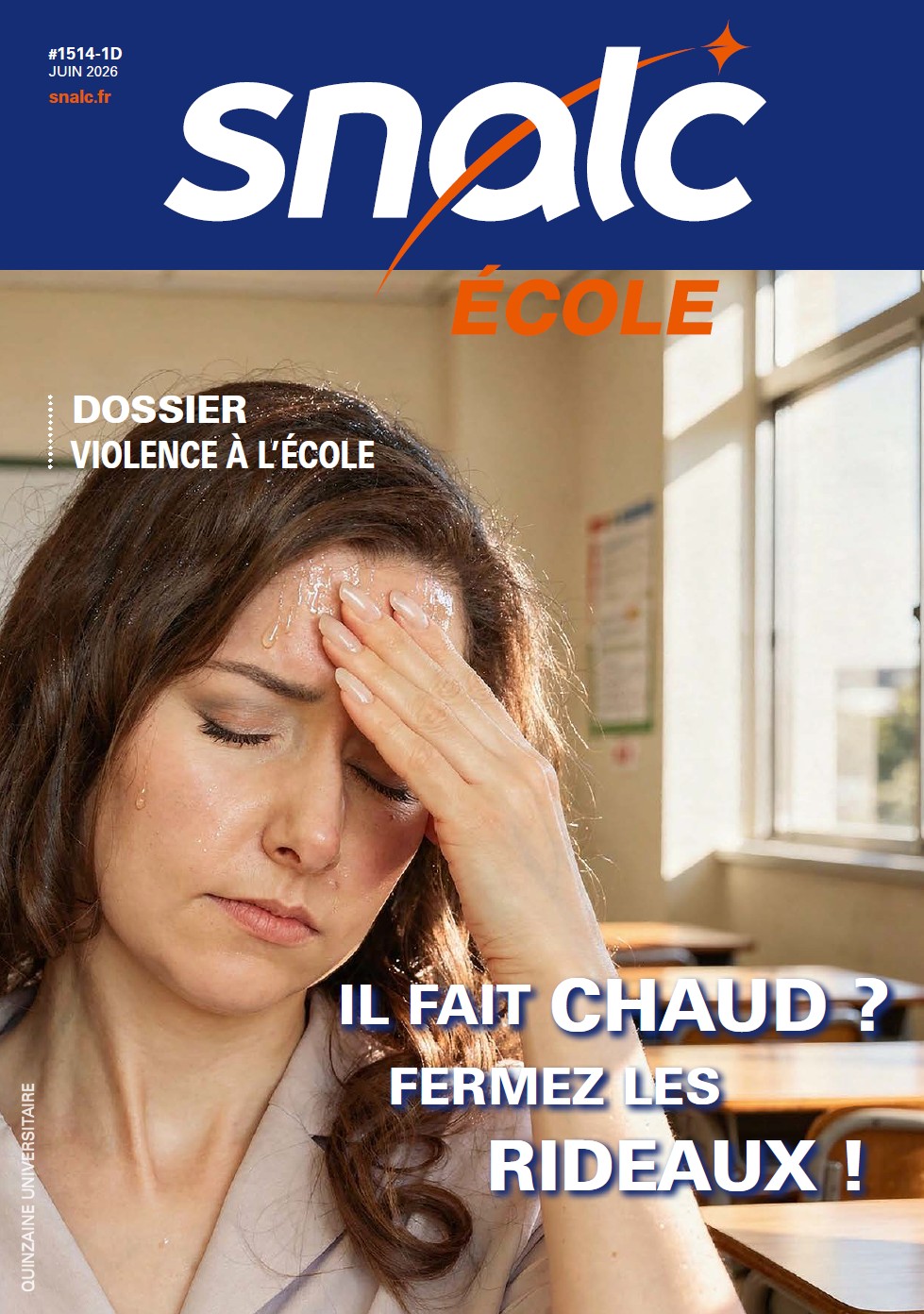 "Il fait chaud ? Fermez les rideaux !" (n°1514 École, juin 2026)