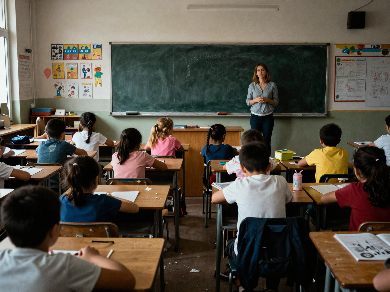 Une école à reconstruire : Les effectifs de classe