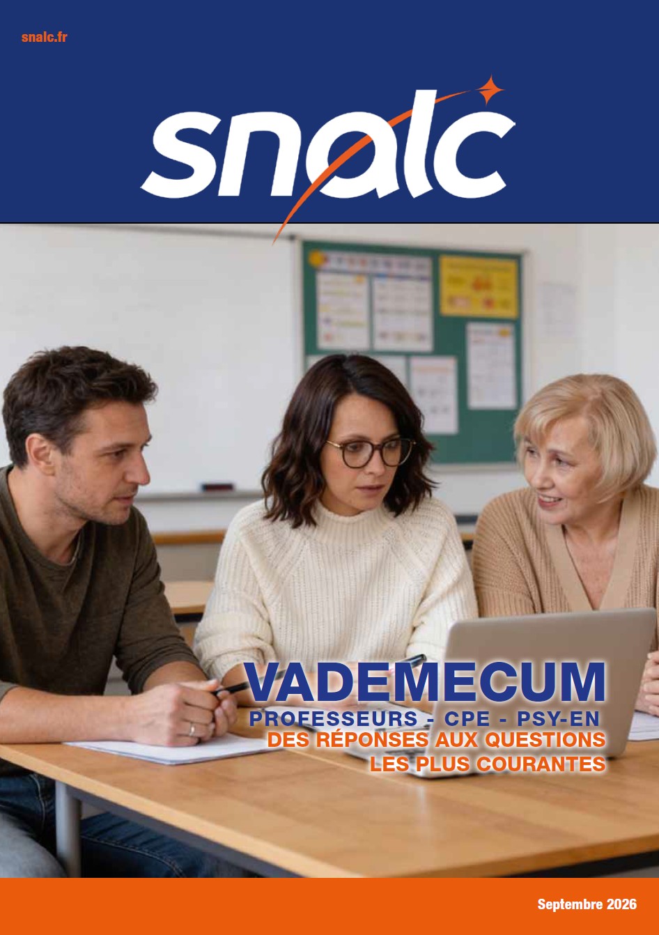 Vademecum SNALC, édition 2026-2027
